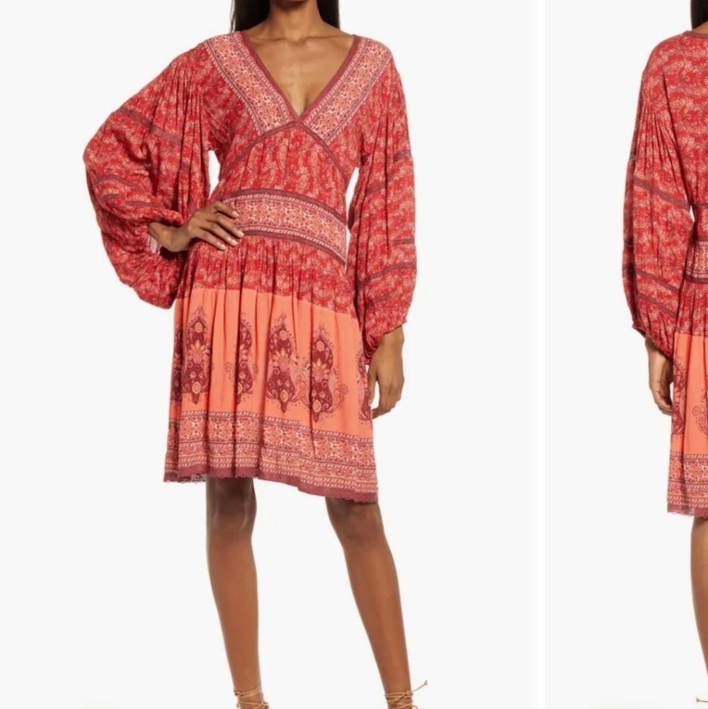 Area Stars His Mix Print Long Sleeve Dress M